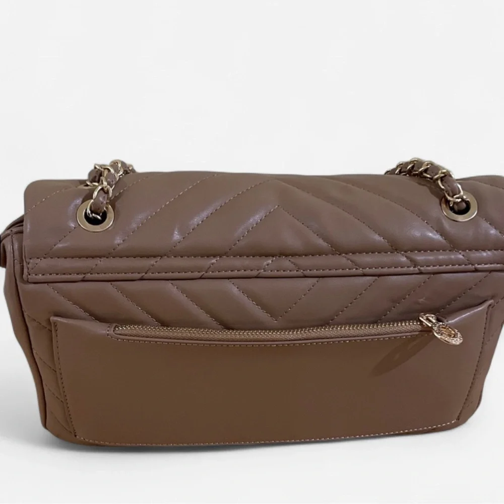 Valentino Orlandi Tan Quilted Shoulder Bag - Picture 3 of 6